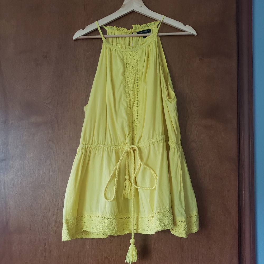 *SUMMER SALE* Lane bryant yellow halter top sz 18